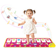 Floor Piano Mat, Toddler Girl Toys Musical Mat, 1 2 3 Year Old Girl Gifts | Keyboard Floor Playmat, 39.5" Electronic Music Animal Sound Touch Play Blanket, Dancing Mat