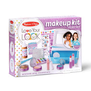Melissa & Doug Love Your Look Pretend Makeup Kit 16-Piece Play Set | 16 Pieces, Pretend Play Makeup Kit, Lipstick, Foundation, Eye Shadow, Portable Case, Mirror, Preschool Toys for Kids, Ages 3+