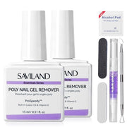 SAVILAND Poly Gel Nail Remover Kit: 2PCS Fast Gel Remover for Nails