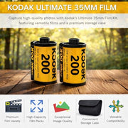 Kodak Gold 200 35mm Film Roll 24 Exp 3 Rolls with Sturdy Tiger Storage Case