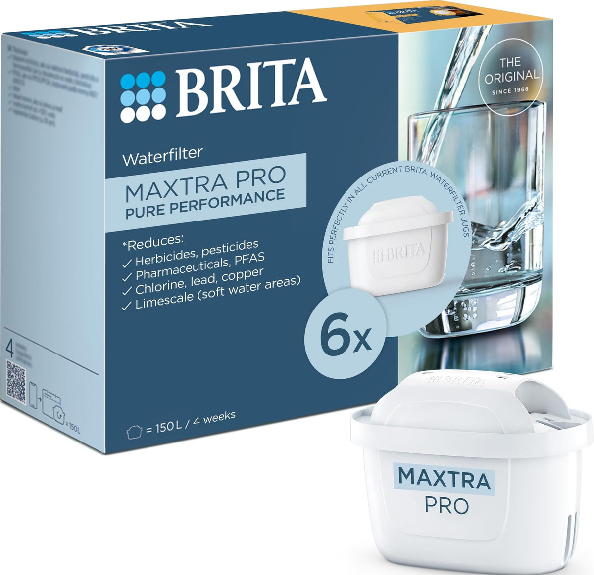 BRITA Water Filter Cartridge MAXTRA PRO Pure Performance - 6 Pack