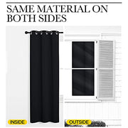 NICETOWN Black Blackout Curtains for Bedroom 42" Wide x 63" Long 2 Panels | Solid Grommet Thermal Insulated Drapes, Noise Reducing, Light Blocking, Room Darkening Decor for Kitchen Window Treatments
