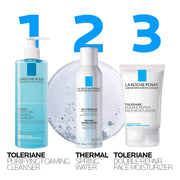 La Roche-Posay Toleriane Purifying Foaming Facial Cleanser with Niacinamide | Oil free face wash for sensitive skin with niacinamide and ceramides. Pore cleanser that won’t dry out skin and is soap free.