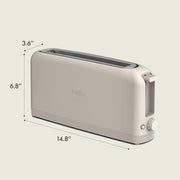 bella 2 Slice Slim Toaster, Fits-anywhere™ Kitchenware, 6 Setting Shade Control with Reheat & Cancel Buttons, Fits Sourdough, 10” Long Slot, Anti Jam & Auto Shutoff, 900 Watt, Oatmilk