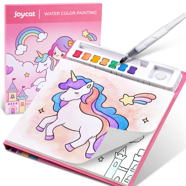 JoyCat Paint with Water Coloring Books for Toddlers (Magical Pony) | Watercolor Painting Set for Kids Ages 3-5 & 4-8, Arts & Crafts Drawing Activity Travel Toy, Birthday Gifts for Boys & Girls