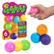 Crayola Globbles Fidget Toy, 6ct, Sticky Stress Ball, Kid Stocking Stuffers | Holiday Gift for Kids & Adults, Squishy Balls, Calming Sensory Gifts for Stress Relief