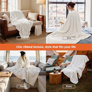 Bedsure GentleSoft White Throw Blanket for Couch - Halloween Decorations for Fall Home Living Room Decor, Cozy Fleece Blanket, Christmas Birthday Gifts for Women Mom Her Girls, Off White, 50x60 in