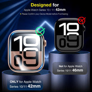 LK 6 Pack for Apple Watch Series 12/11/10 42mm Screen Protector, TPU | Anti-Scratch, Self-Healing Soft TPU Apple Watch 42mm Screen Protector, Bubble Free, HD Transparent, Touch Sensitive