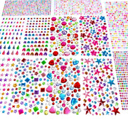 EODIEBN 3228pcs Gems Stickers, Self Adhesive Rhinestone Jewel Gems | Acrylic Gems DIY Craft Decorative Diamond Stickers, Assorted Shapes Jewels Rhinestones Sticker, Gem Sticker Crafts Set