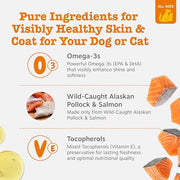 Zesty Paws Salmon Oil for Dogs & Cats - Omega 3 for Dogs 8.5oz | Fish Oil for Dogs and Cats - Omega-3 Blend Pollock + Salmon Oil - for Skin and Coat Support, Omega 3 Supplement for Pets