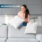 Utopia Bedding Throw Pillows, Decorative 18x18 Pillow Inserts, Set of 4 | Down alternative pillow insert with plush fluffy fill for beds sofas couches and chairs. Suitable for indoor outdoor use.