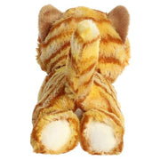 Aurora Mini Flopsie 8" Ginger Cat Adorable Stuffed Animal | Compact tummy-lying animals with bean-filled stability
