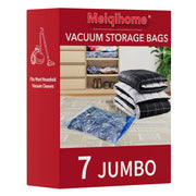 Vacuum Storage Bags 7 Jumbo, Space Saver Sealer Bags, Airtight Compression Bags for Clothes, Pillows, Comforters, Blankets, Bedding
