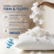 MIULEE 18x18 Throw Pillows Inserts 2 Pack, Decorative Pillows for Couch Bed | 100% Virgin Filling, Full and Fluffy, Lumbar, Back and Neck Support