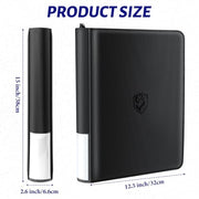 TRUGQ Toploader Binder Holds 324 Toploaders - 20 Toploaders | Waterproof PU Leather+Anti-Yellowing PP Inserts,Ridge Tab Sorting Portable top loader binder for cards For Sports/Game Cards