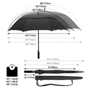 G4Free 47/54/62/68/72 Inch Golf Umbrella Windproof Auto Open Large Umbrella | Oversized Stick Umbrella, Extra Large, Vented Double Canopy, Waterproof 210T Pongee Fabric, Fiberglass Frame, EVA Foam Handle