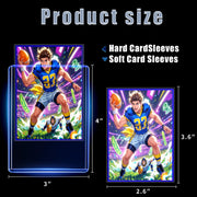 TRUGQ 3"x4" Toploaders Card Protectors,100 Hard Holders + 100 Soft Sleeves | 35PT Standard Size for Baseball, Football & Sports Trading Cards