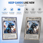 500 Counts Card Sleeves for Trading Cards, Soft Penny Card Sleeves Clear Plastic Card Protectors Fit for Baseball Card, Sports Cards, MTG Game Card Standard Cards