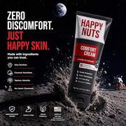 HAPPY NUTS Comfort Cream Deodorant For Men: Anti-Chafing Sweat Defense, Odor Control, Aluminum-Free, Travel Essential, Mens Deodorant & Hygiene Products for Men's Private Parts 3.4 Fl Oz - Original