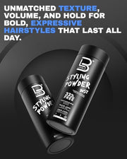 L3 Level 3 Hair Texture Powder for Men, Volume, Natural Look, 30 g | Styling powder, hair texturizer, non-greasy finish, buildable hold, easy application, small 30 g size