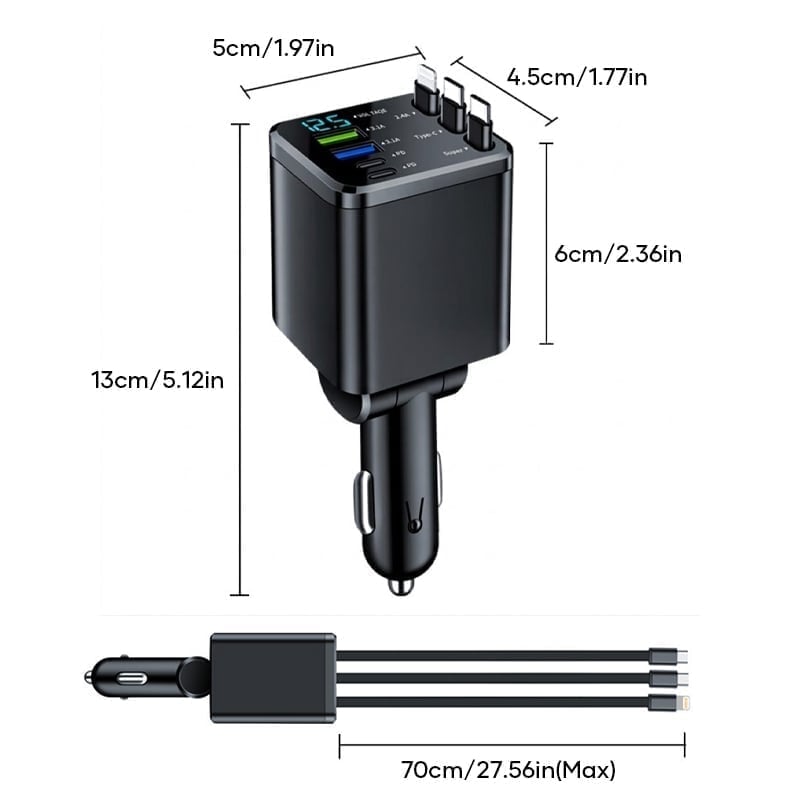 7-in-1 Retractable Car Charger