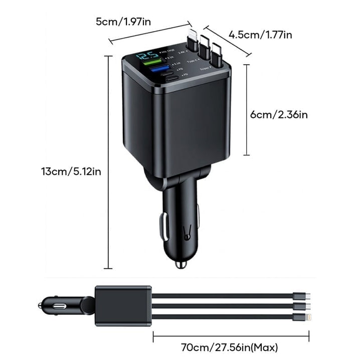 7-in-1 Retractable Car Charger