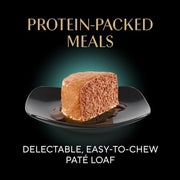 Sheba Perfect Portions Pate Wet Cat Food, Seafood Variety, 2.6 oz, 24 ct | Salmon, Seafood & Whitefish and Tuna, grain-free, protein-rich, no fillers/artificial flavors, 48 servings, twin-pack trays