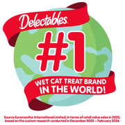 Delectables Lickable Treat Stew Wet Cat Treat Variety Pack, Food Topper, Hydrating, Grain-Free, No Fillers, No By-Products, No Added Preservatives, 1.4oz Pouch, 12ct