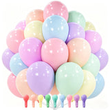 PartyWoo Pastel Balloons 100pcs Pastel Rainbow Balloons 12 Inch | Baby Shower Gender Reveal Engagement Bachelorette Easter Bridal Anniversary Retirement Party Decorations