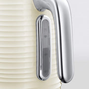 Russell Hobbs Inspire Electric Kettle, 1.7L, Fast Boil, Cream, 24364 | 3KW, Premium Textured Plastic, High Gloss Finish, Removable washable Anti-Scale Filter, Perfect Pour Spout
