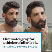 JUST FOR MEN Mustache & Beard Dye, Keratin, Medium Brown M-35 (1 Pack) | Mustache & Beard color medium brown designed for facial hair to instantly eliminate gray. Enhanced with keratin & biotin.