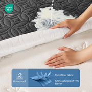BEDLORE Waterproof Mattress Protector, Queen Size Mattress Pad Noiseless | Deep Pockets Fit 6"-18" Mattresses, Soft Breathable Dirt-proof Bed Mattress Cover Washable for Home, Bedroom, Hotel (Gray)