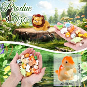 DIYDEC 40pcs Mini Resin Animal 40 Styles Tiny Resin Animals Miniature Little Small Animal Figures Bulk for Micro Fairy Garden Landscape Accessories Dollhouse Hide Crafts Decor Aquarium Toys