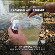 Aquatabs Water Purification Tablets, 397mg 100 Pack, Camping & Emergency | Water Filtration System for Boating, Marine, Survival Kit. Easy-to-use purifier treatment for safe drinking water