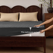 BEDLORE Waterproof Mattress Protector, Queen Size Mattress Pad Noiseless | Deep Pockets Fit 6"-18" Mattresses, Soft Breathable Dirt-proof Bed Mattress Cover Washable for Home, Bedroom, Hotel (Gray)