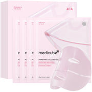 medicube Jelly Gel Mask with Salmon DNA PDRN Pink Collagen, Plump & Hydrate | Overnight Face Mask for Glass Glow Skin - Hydration, Firming, Moisturizing & Elasticity Care, Korean Skincare, 28g x 4ea