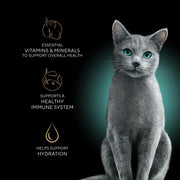Sheba Perfect Portions Cuts Wet Cat Food, Multipack, 2.6 oz, 24 ct | Chicken, Salmon & Turkey cuts in gravy, grain-free, protein-rich, no corn/soy, essential vitamins & minerals, twin-pack trays