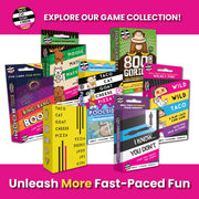 Taco Cat Goat Cheese Pizza Card Game by Taco Cat Games, Age 7+, 2-8 Players | 10 min rounds, Slap pile when word matches card, Action cards add twists, Builds reflexes, Fun for all ages