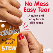 Delectables Lickable Treat Stew Wet Cat Treat Variety Pack, Food Topper, Hydrating, Grain-Free, No Fillers, No By-Products, No Added Preservatives, 1.4oz Pouch, 12ct