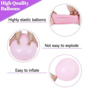 68Pcs Pink and Purple Balloons 12 Inch Metallic Purple Pink Latex Balloon Confetti ballons with Ribbons Party Balloons for Wedding Girls Birthday Baby Shower Decorations.