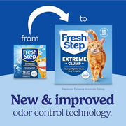 Fresh Step Extreme Clump Multi Cat Clumping Cat Litter, 14 lb. | Forms Tight Clumps, Easy To Scoop, Scented, Ammonia Block Technology, Low Dust, Compatible with Most Auto Litter Boxes