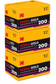 Kodak Gold 200 35mm Film Roll 24 Exp 3 Rolls with Sturdy Tiger Storage Case