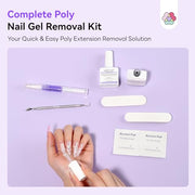 SAVILAND Poly Gel Nail Remover Kit: 2PCS Fast Gel Remover for Nails