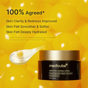 medicube Capsule Cream with Deep Vitamin C for Uneven Skin Tone & Texture | Visibly Improves Uneven Tone & Rough Texture with Vitamin C Capsules - Hydrating Gel Cream for Smooth, Radiant Skin, 1.94 oz.