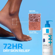 La Roche-Posay Lipikar AP+MAX Triple Repair Moisturizing Body Cream | Face and body lotion for dry skin with shea butter and niacinamide. Gentle on very dry, rough, sensitive skin.