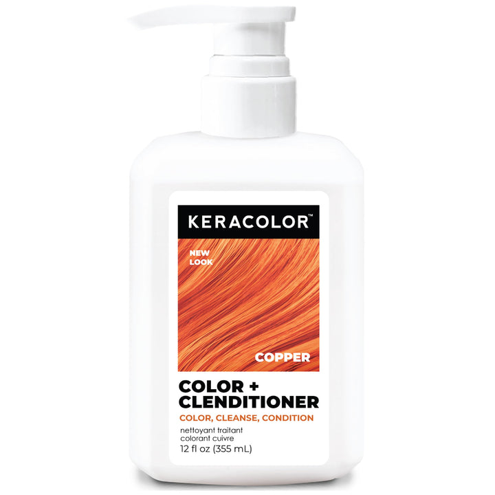 Keracolor Color + Clenditioner, Semi-Permanent Hair Color, 23 Shades | Color depositing conditioner softens & tones while cleansing, deposit-only hair dye with keratin, coconut oil & shea butter