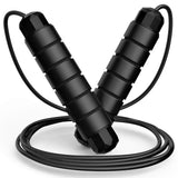 Jump Rope, Tangle-Free Rapid Speed Jumping Rope Cable with Ball Bearings for Women, Men, and Kids, Adjustable Steel Jump Rope with Foam Handles for Home Gym Exercise Fitness Workout Equipment & Slim Body