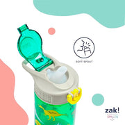 Zak Designs Marvel Spider-Man Sage 16oz Leak-Proof Straw Kids Water Bottle | BPA Free, Durable Plastic, Cupholder Friendly, Dishwasher Safe, Easy to Clean, Lid Lock, Handle, For School, Home, Travel