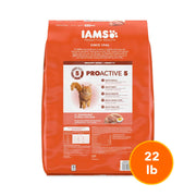 IAMS Proactive Health Healthy Adult Dry Cat Food, Chicken, 22 lb | Veterinarian-recommended, Real chicken #1 ingredient, chicken & egg protein, wholesome grains for energy, supports muscles