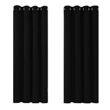 Deconovo Blackout Curtains Bedroom Thermal Black Curtains 46"x 54" 1 Pair | Black out Curtains for Living Room,Heat Blocking Black Curtains Blackout,Thermal Curtains,Energy Efficient,Home/Room Decor